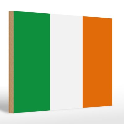 Letrero de madera Bandera de Irlanda 30x20cm Bandera de Irlanda