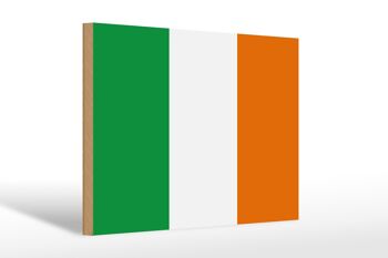 Panneau en bois drapeau de l'Irlande 30x20cm Drapeau de l'Irlande 1