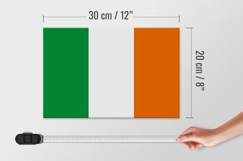 Panneau en bois drapeau de l'Irlande 30x20cm Drapeau de l'Irlande 4