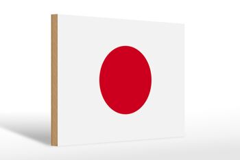 Panneau en bois drapeau du Japon 30x20cm Drapeau du Japon 1