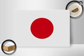 Panneau en bois drapeau du Japon 30x20cm Drapeau du Japon 2