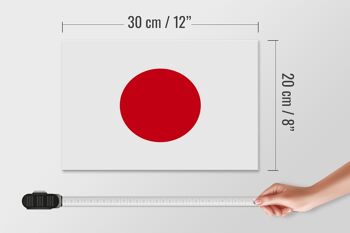 Panneau en bois drapeau du Japon 30x20cm Drapeau du Japon 4