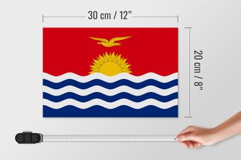 Panneau en bois drapeau de Kiribati 30x20cm Drapeau de Kiribati 4