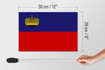 Panneau en bois drapeau Liechtenstein 30x20cm Drapeau Liechtenstein 4
