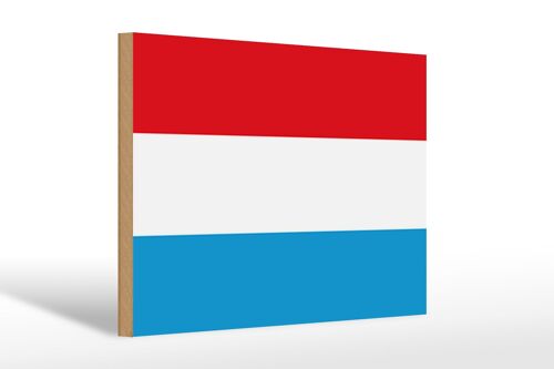 Holzschild Flagge Luxemburgs 30x20cm Flag of Luxembourg