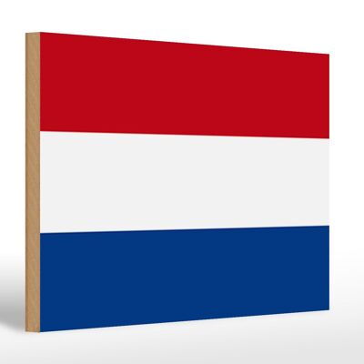 Cartello in legno bandiera Paesi Bassi 30x20 cm Bandiera dei Paesi Bassi