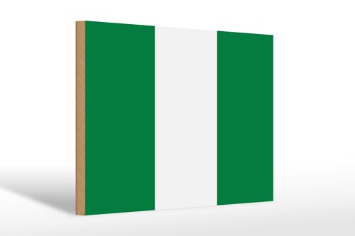 Holzschild Flagge Nigerias 30x20cm Flag of Nigeria