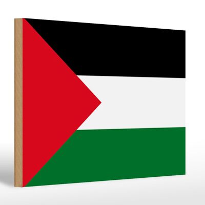 Holzschild Flagge Palästinas 30x20cm Flag of Palestine