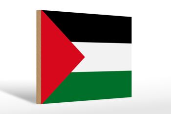 Panneau en bois drapeau de la Palestine 30x20cm Drapeau de la Palestine 1