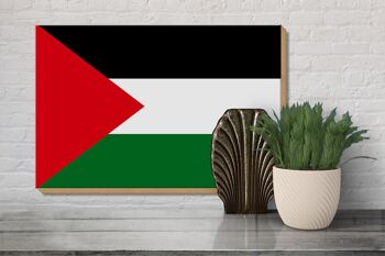 Panneau en bois drapeau de la Palestine 30x20cm Drapeau de la Palestine 3