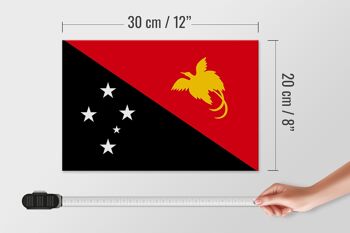 Panneau en bois drapeau Papouasie-Nouvelle-Guinée 30x20cm Papouasie-Nouvelle-Guinée 4