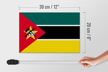 Panneau en bois drapeau du Mozambique 30x20cm Drapeau du Mozambique 4