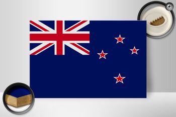 Panneau en bois drapeau de la Nouvelle-Zélande 30x20cm Drapeau de la Nouvelle-Zélande 2