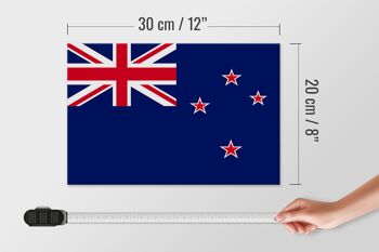 Panneau en bois drapeau de la Nouvelle-Zélande 30x20cm Drapeau de la Nouvelle-Zélande 4