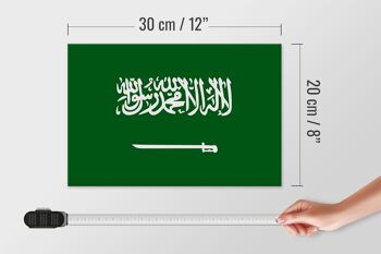 Panneau en bois drapeau Arabie Saoudite 30x20cm Drapeau Arabie Saoudite 4