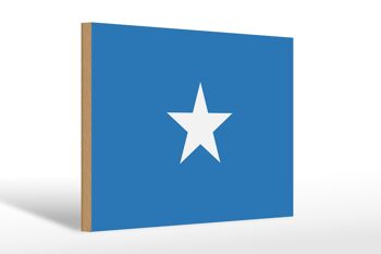 Panneau en bois drapeau de la Somalie 30x20cm Drapeau de la Somalie 1