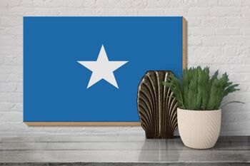 Panneau en bois drapeau de la Somalie 30x20cm Drapeau de la Somalie 3