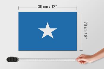 Panneau en bois drapeau de la Somalie 30x20cm Drapeau de la Somalie 4