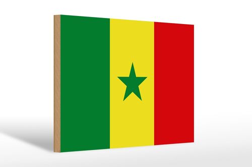 Holzschild Flagge Senegal 30x20cm Flag of Senegal