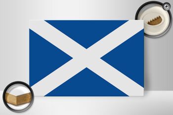 Panneau en bois drapeau de l'Écosse 30x20cm Drapeau de l'Écosse 2