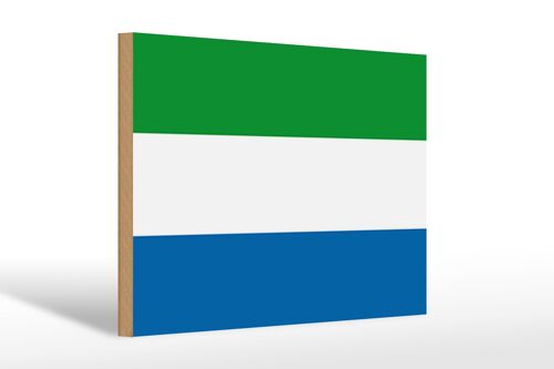 Holzschild Flagge Sierra Leones 30x20cm Flag Sierra Leone