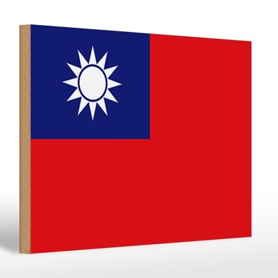 Holzschild Flagge China 30x20cm flag of Taiwan