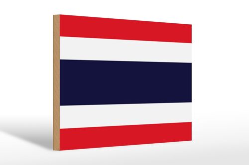 Holzschild Flagge Thailands 30x20cm Flag of Thailand