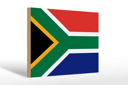 Holzschild Flagge Südafrikas 30x20cm Flag of South Africa