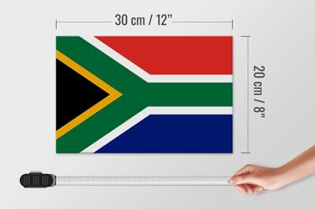 Panneau en bois drapeau de l'Afrique du Sud 30x20cm Drapeau de l'Afrique du Sud 4