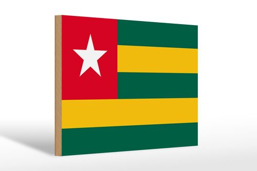 Holzschild Flagge Togos 30x20cm Flag of Togo