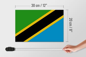 Panneau en bois drapeau de la Tanzanie 30x20cm Drapeau de la Tanzanie 4