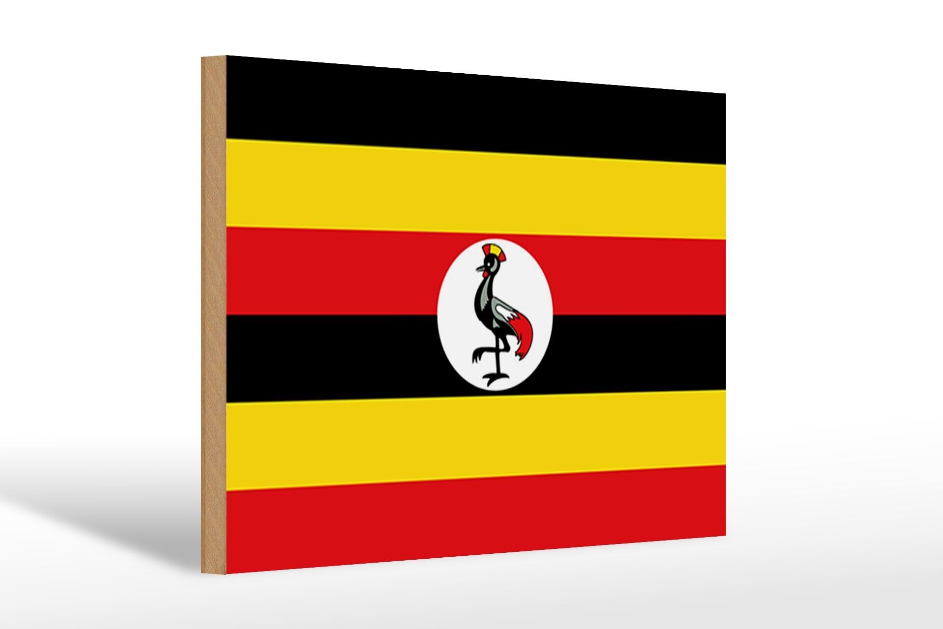 Wooden sign Flag of Uganda 30x20cmFlag of Uganda