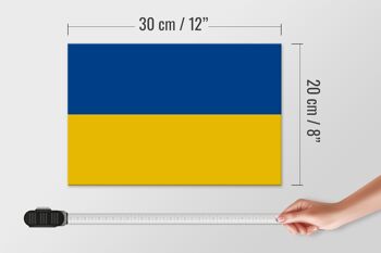 Panneau en bois drapeau Ukraine 30x20cm drapeau de l'Ukraine 4