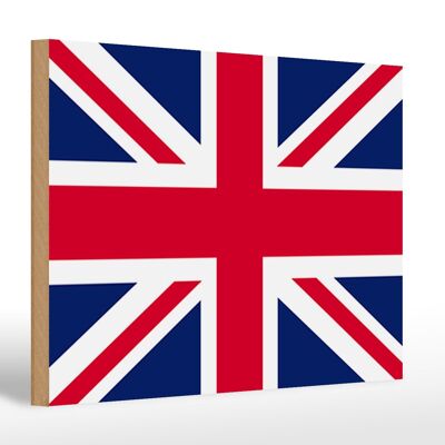 Cartello in legno bandiera Union Jack 30x20cm Bandiera del Regno Unito