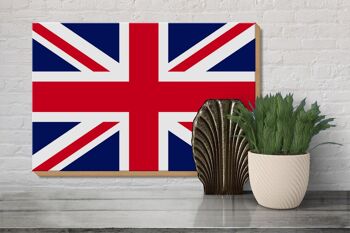 Drapeau en bois Union Jack 30x20cm Drapeau Royaume-Uni 3