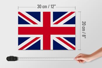 Drapeau en bois Union Jack 30x20cm Drapeau Royaume-Uni 4