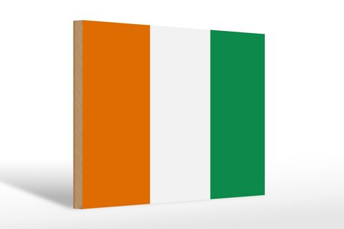 Holzschild Flagge Elfenbeinküste 30x20cm Flag Ivory Coast