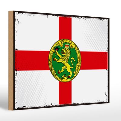 Holzschild Flagge Alderney 30x20cm Retro Flag Alderney