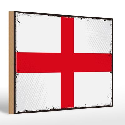 Holzschild Flagge Englands 30x20cm Retro Flag of England