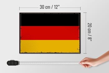 Panneau en bois drapeau de l'Allemagne 30x20cm drapeau rétro Allemagne 4