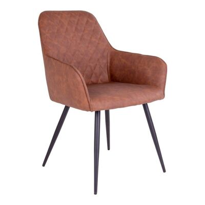 Harbo Dining Chair - Chaise en PU marron vintage HN1220