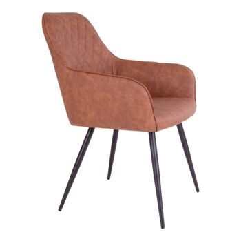 Harbo Dining Chair - Chaise en PU marron vintage HN1220 4