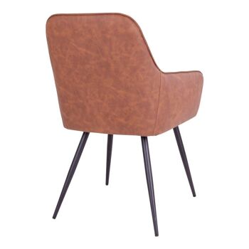 Harbo Dining Chair - Chaise en PU marron vintage HN1220 5