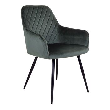 Harbo Dining Chair - Chaise en velours vert HN1206 1