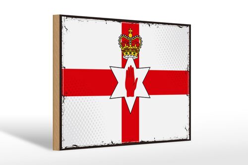 Holzschild Flagge Nordirland 30x20cm RetroFlag