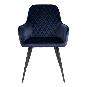 Harbo Dining Chair - Chaise en velours bleu HN1205 2