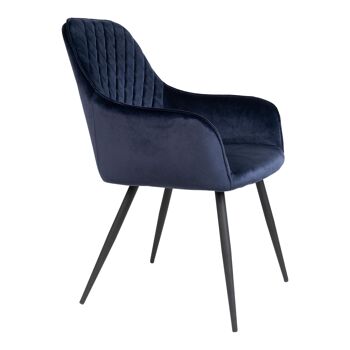 Harbo Dining Chair - Chaise en velours bleu HN1205 3