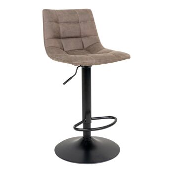 Chaise de bar Middelfart - Chaise de bar en marron clair avec pieds noirs 1