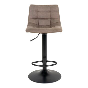 Chaise de bar Middelfart - Chaise de bar en marron clair avec pieds noirs 3
