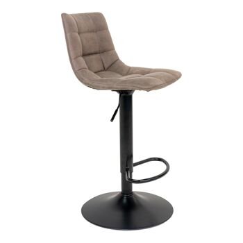 Chaise de bar Middelfart - Chaise de bar en marron clair avec pieds noirs 4